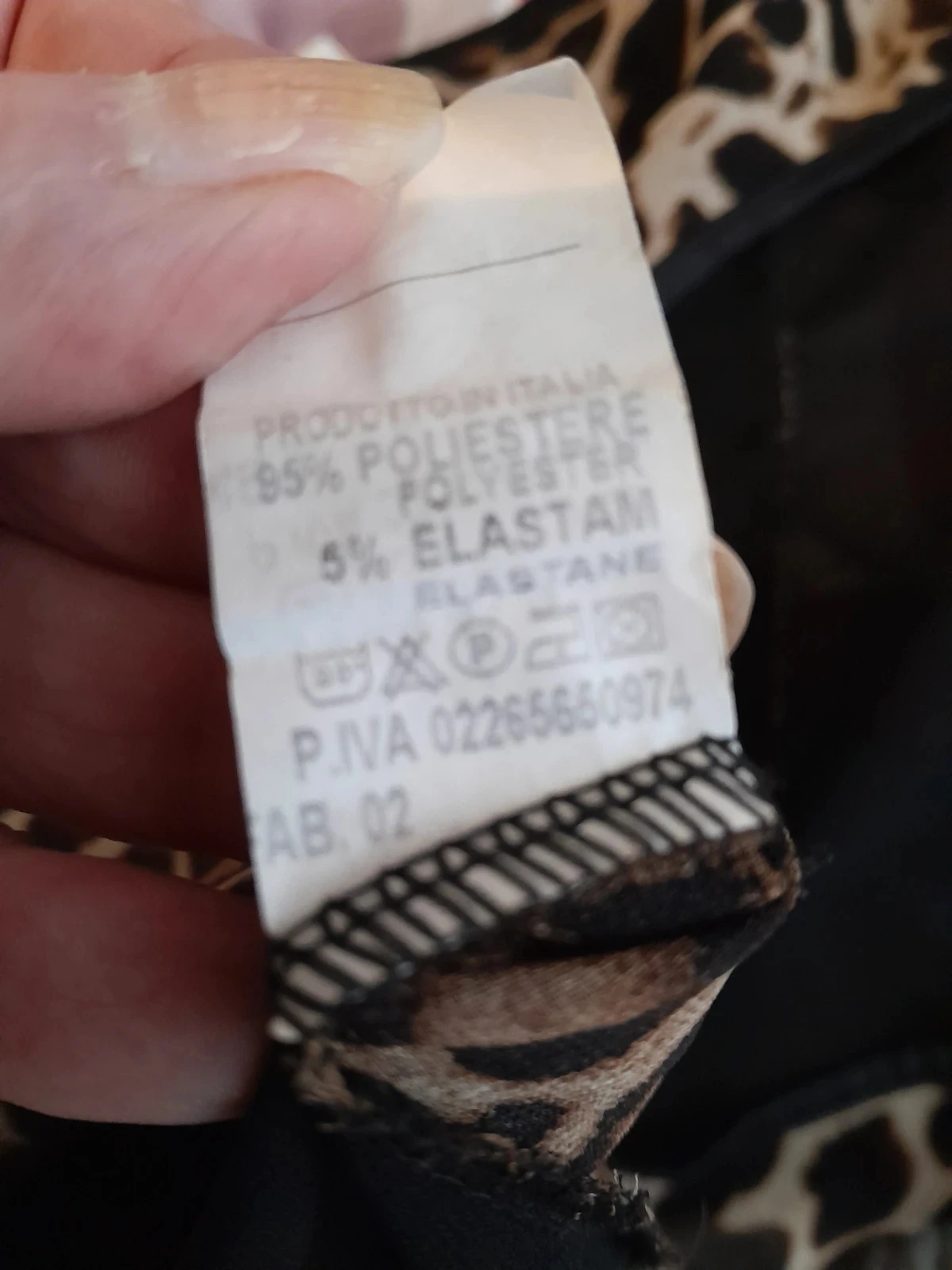Vestido negro con estampado de leopardo, Talla 40/42 – photo 7